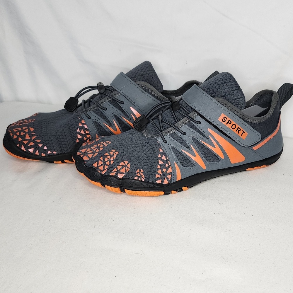 Sport Water Shoes Quick-Dry Barefoot Aqua Socks Beach Swim Gray Orange 42 - Picture 3 of 7